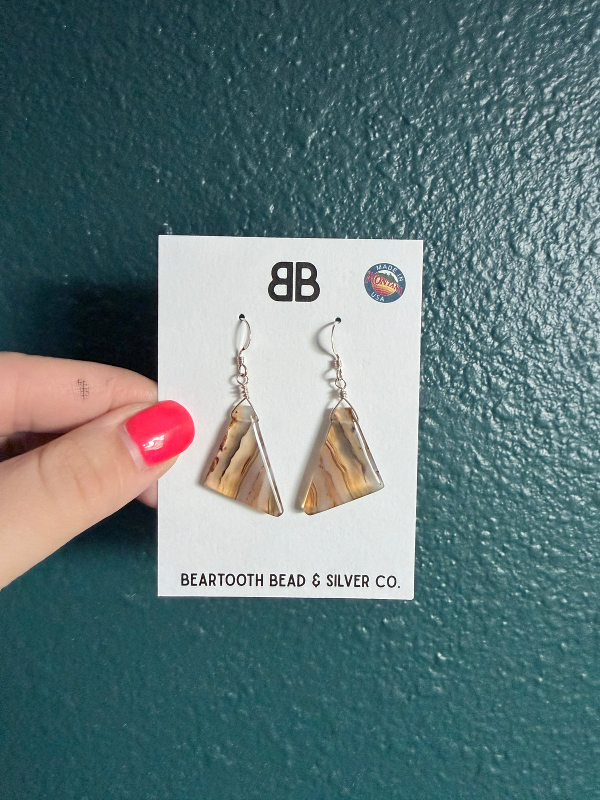 MT Agate Slab Earrings 3