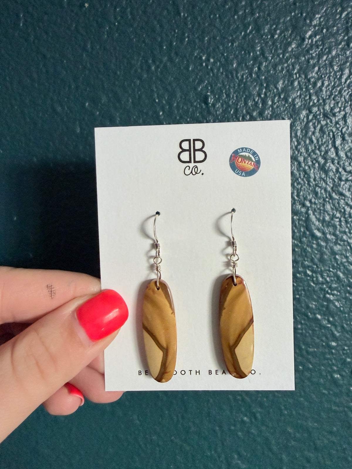 Picture Jasper Slab Earrings 2